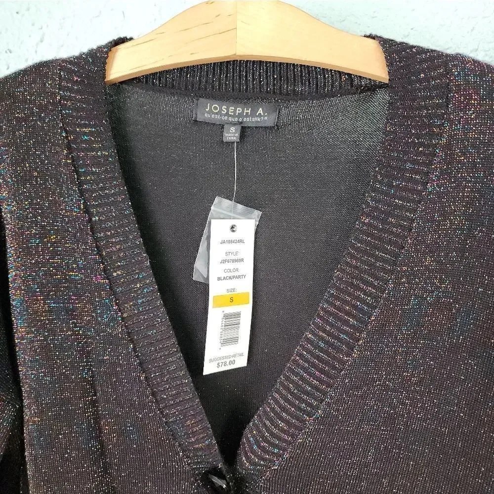 Joseph A multicolored metallic parade luxecore button front cardigan